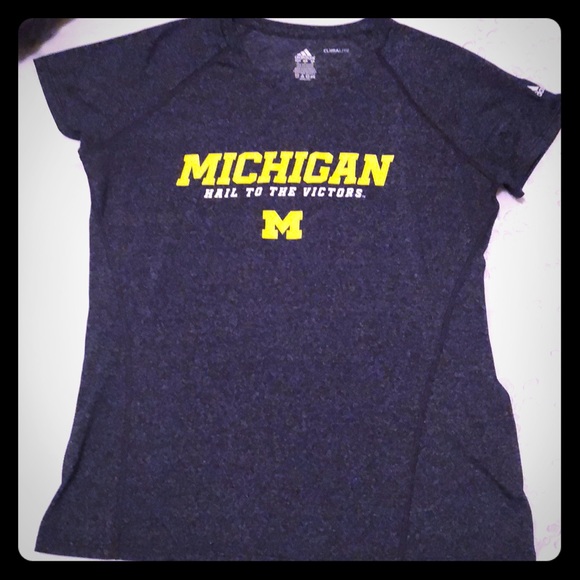 Adidas University of Michigan Clima-Lite tee shirt - Picture 1 of 2